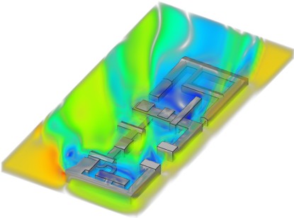 Нестационарное моделирование аэрации квартала