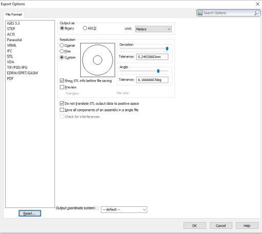 solidworks stl export2